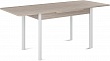 стол Милан-мини EVO 90х60 (+30+30) (ноги №9 металл белые) (лофт)