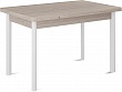стол Милан-1 EVO 110х70 (+30+30) (ноги №9 металл белые) (лофт)