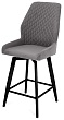 стул Тиволи полубарный нога черная 600 F47 (360°)  (Т180 светло-серый)