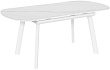 стол Шамони-2 (керамика) 160х90(+37) (ноги белые) (керамика White Marble )