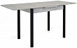 стол Милан-1 EVO 110х70 (+30+30) (ноги 4 чёрный) (светлый цемент)