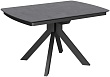 стол Атланта-3/Q (керамика) 130х90(+37) (ноги черные) (керамика CARBON)